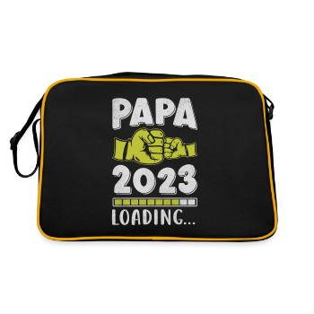 Cadeau des futurs parents de grossesse Papa 2023 - Sac Retro - noir/or - Dos