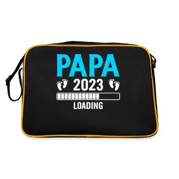Grossesse Futur Parent Cadeau Papa 2023 - Sac Retro - noir/or - Dos