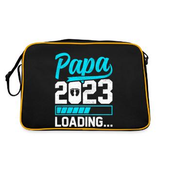 Cadeau des futurs parents de grossesse Papa 2023 - Sac Retro - noir/or - Dos