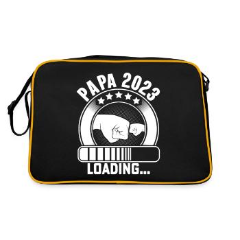 Cadeau des futurs parents de grossesse Papa 2023 - Sac Retro - noir/or - Dos