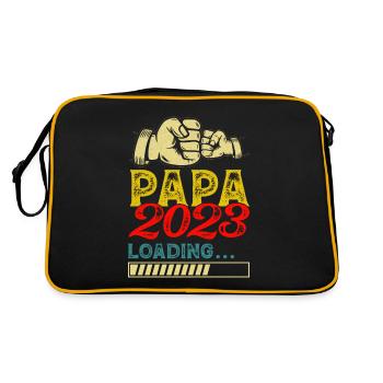 Cadeau des futurs parents de grossesse Papa 2023 - Sac Retro - noir/or - Dos