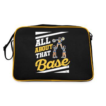 Cheer Cheerleading Alles über diese Basis - Retro Tasche - Schwarz/Gold - Hinten