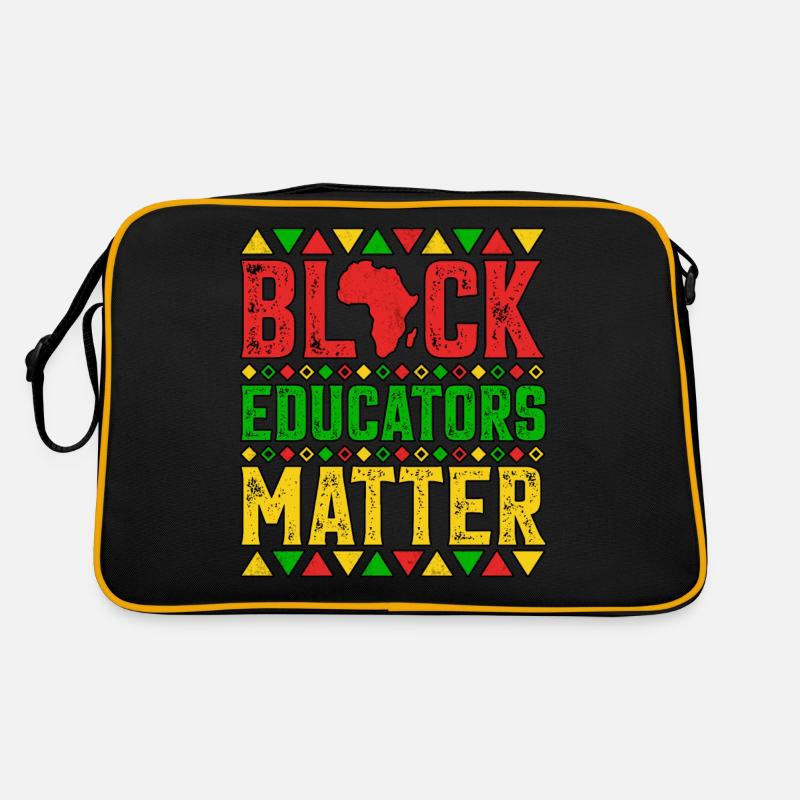 Black Educators Matter Black History Month Lehrer Retro Tasche