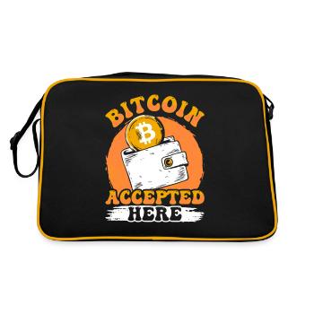 Bitcoin accepté ici - Sac Retro - noir/or - Dos
