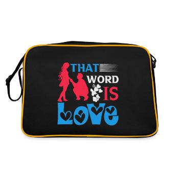 THAT WORD IS LOVE - Retro Bag - black/gold - Back