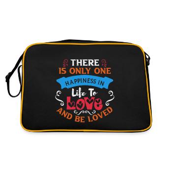 THERE IS ONLY ONE HAPPINESS IN LIFE TO LOVE AND - Retro Bag - black/gold - Back