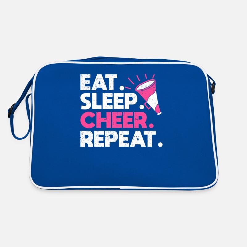 Eat Sleep Cheer Repeat Cheerleading TShirt Retro Bag