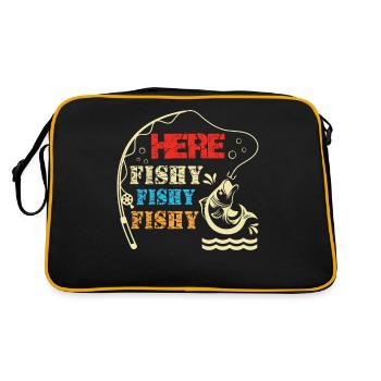 Here Fishy - Retro Bag - black/gold - Back