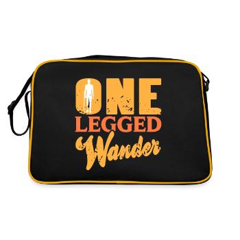 One Legged Wonder Retro Funny Prosthesis Designs - Retro Bag - black/gold - Back