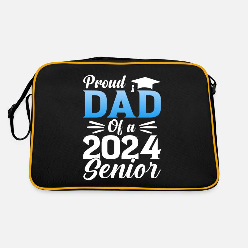 Lustige Stolzer Vater Eines Abschlussgeschenks Retro Tasche