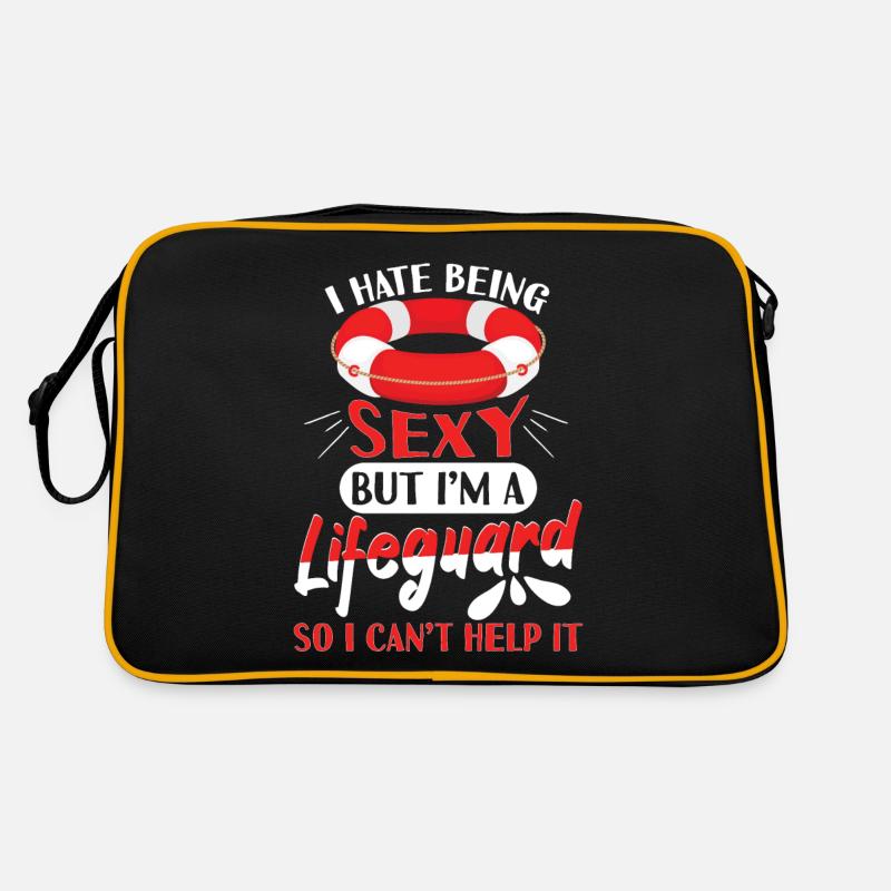 Hate Being Sexy But I Am A Lifeguard Retro Bag