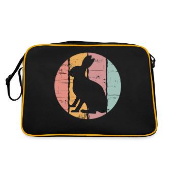 Vintage Rabbit Distressed Rabbit Lover - Retro Bag - black/gold - Back