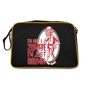 Im Not A Zombie Im Just Drunk - Retro Bag - black/gold - Back