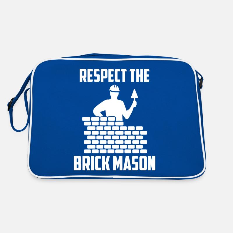 Respect The Brick Mason Cool Cement Masonry Funny Retro Bag