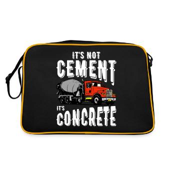 Nicht Zement, es ist Beton lustiger Betonmischer - Retro Tasche - Schwarz/Gold - Hinten