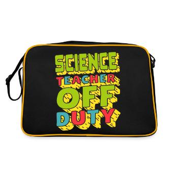 Professeur de sciences OFF Duty Retro Teacher Designs - Sac Retro - noir/or - Dos