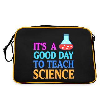 Une bonne journée pour enseigner la science rétro professeur de sciences - Sac Retro - noir/or - Dos