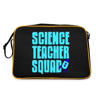 Conception rétro des enseignants de l’escouade des professeurs de sciences - Sac Retro - noir/or - Dos