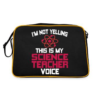 Je ne crie pas que c’est ma voix de professeur de sciences - Sac Retro - noir/or - Dos