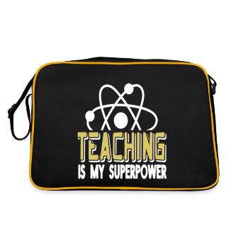 L’ENSEIGNEMENT est mon professeur de sciences rétro superpuissant - Sac Retro - noir/or - Dos