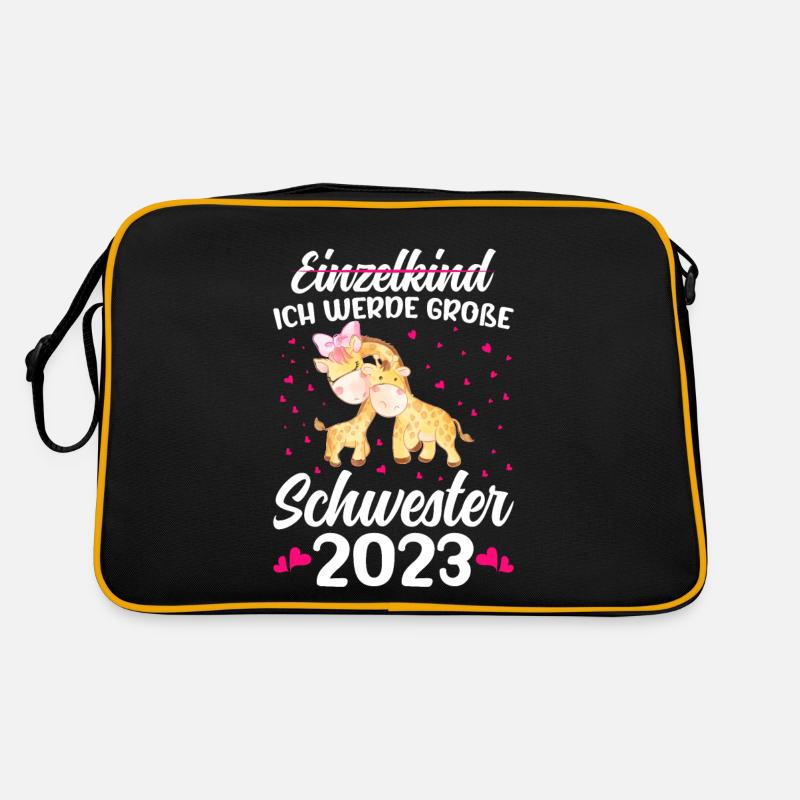 Ich Werde Große Schwester 2023 Schwangerschaft Retro Tasche