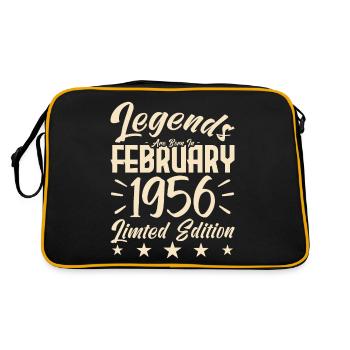 Naissance En Février 1956. Cadeau d'anniversaire. - Sac Retro - noir/or - Dos