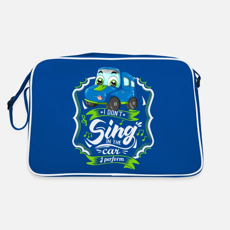 Funny automobile, car saying, singing Retro Bag