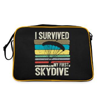 J’ai survécu à mon premier saut en parachute - Sac Retro - noir/or - Dos
