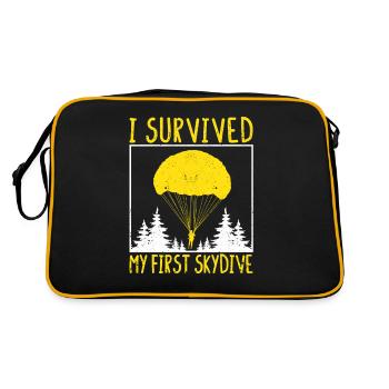 J’ai survécu à mon premier saut en parachute - Sac Retro - noir/or - Dos