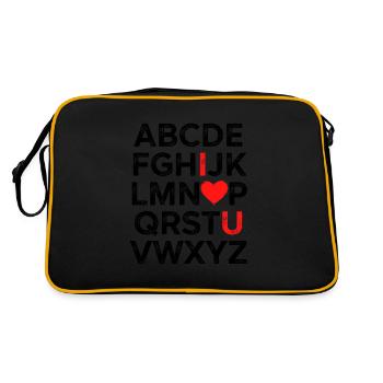 Je t’aime Alphabet - Sac Retro - noir/or - Dos