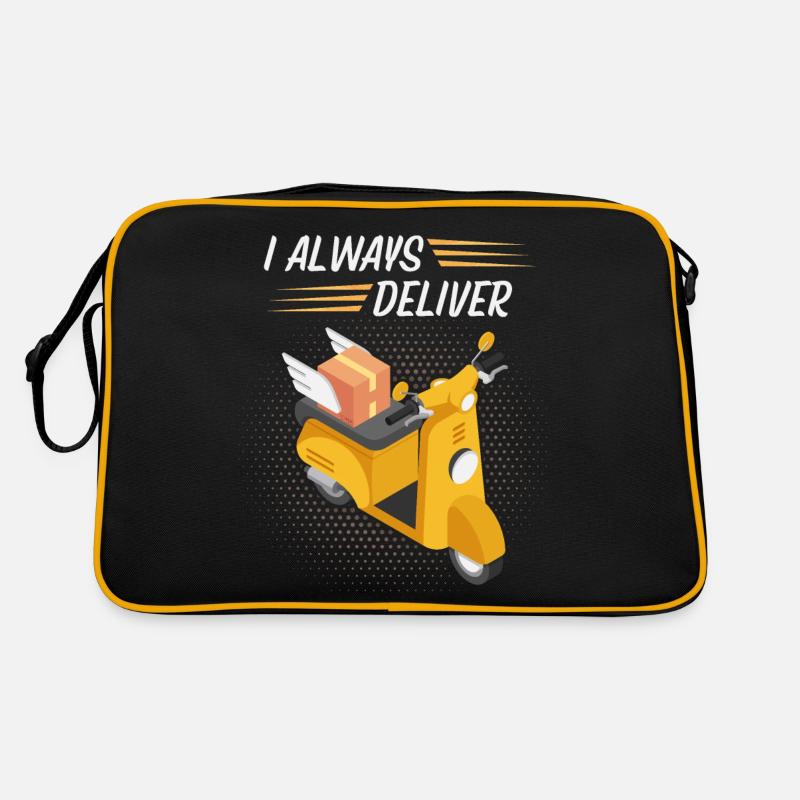 Courier, parcel deliverer, motorcycle, funny saying Retro Bag