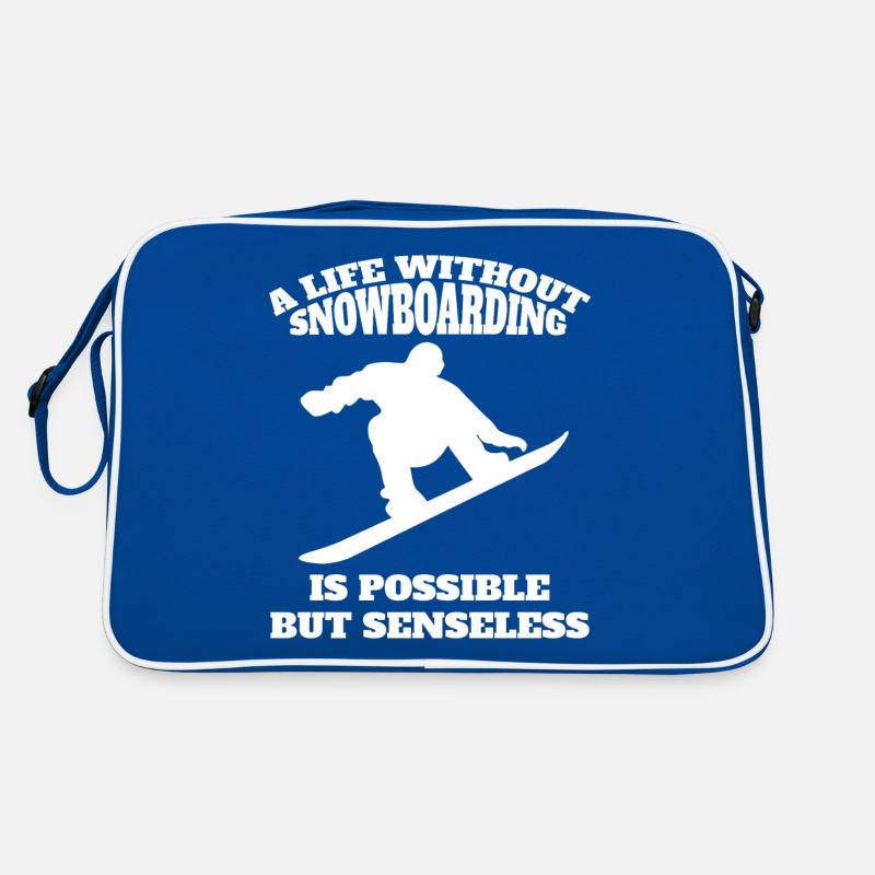 Snowboard Spruch Snowboardfahrer Wintersport Retro Tasche