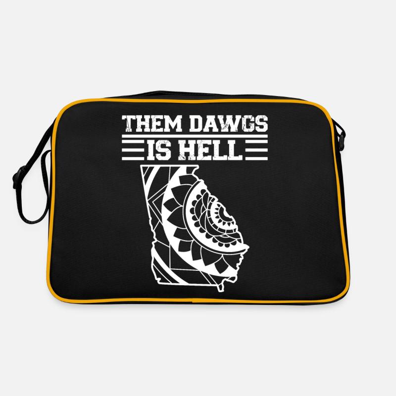 Design 1 - Retro Tasche - Schwarz/Gold