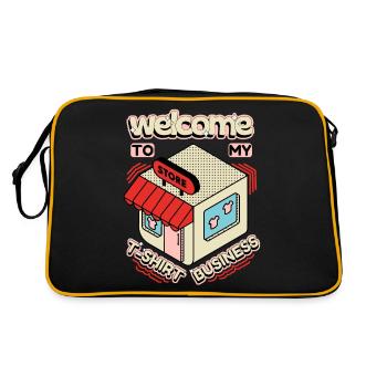 T-shirt business, boutique, slogan - Sac Retro - noir/or - Dos