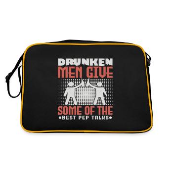 DRUNKEN MEN GIVE SOME OF THE BEST PEP TALKS - Retro Bag - black/gold - Back