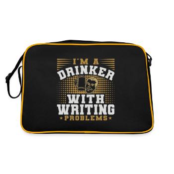 JE SUIS UN BUVEUR AVEC DES PROBLÈMES D’ÉCRITURE - Sac Retro - noir/or - Dos