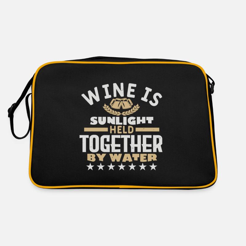 WEIN IST SONNENLICHT, DAS DURCH WASSER ZUSAMMENGEHALTEN WIRD Retro Tasche