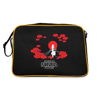 Stealth-Ninja Zocker - Retro Tasche - Schwarz/Gold - Hinten