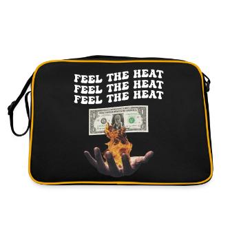Feel the Heat - Retro Tasche - Schwarz/Gold - Hinten