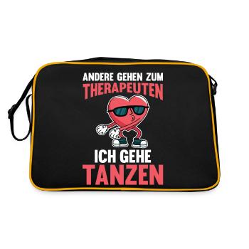 Tanzen Party Musik Tänzer - Retro Tasche - Schwarz/Gold - Hinten