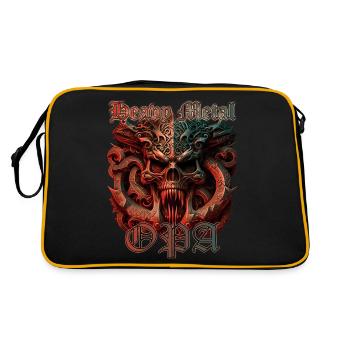 heavy metal opa, grand-père, Opi, fête des pères - Sac Retro - noir/or - Dos