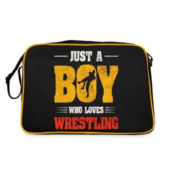 Juste un garçon qui aime la lutte - Sac Retro - noir/or - Dos