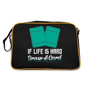 Si la vie est dure - Draw A Card Collector Tradi - Sac Retro - noir/or - Dos