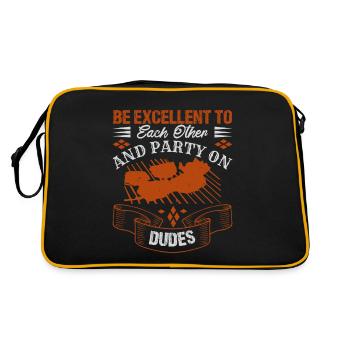 BE EXCELLENT TO EACH THER AND PARTY ON DUDES - Retro Bag - black/gold - Back