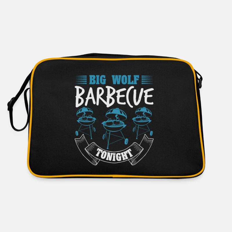 DIG WOLD BARBECUE HEUTE ABEND Retro Tasche