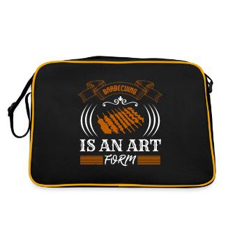 BARBECUING IS AN ART FORM - Retro Bag - black/gold - Back