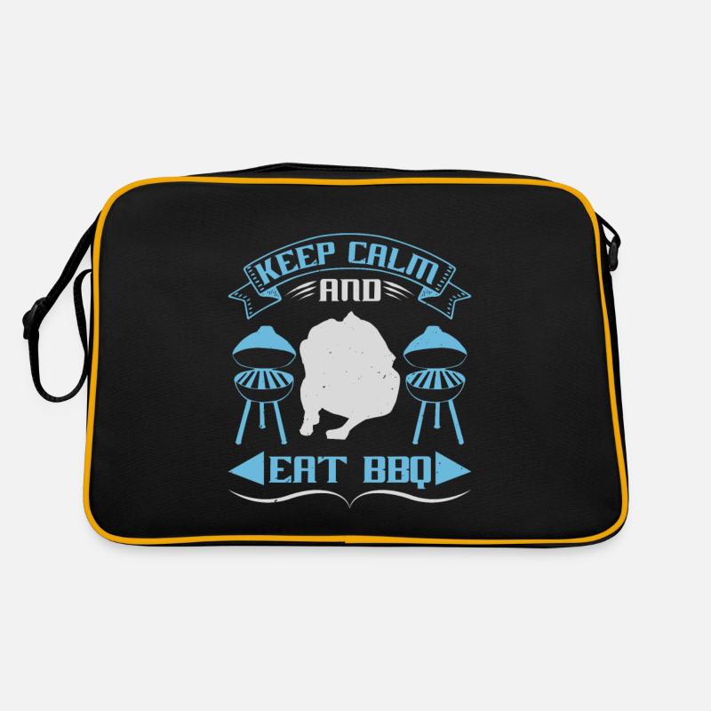 BLEIBEN SIE RUHIG UND ESSEN SIE GRILL Retro Tasche