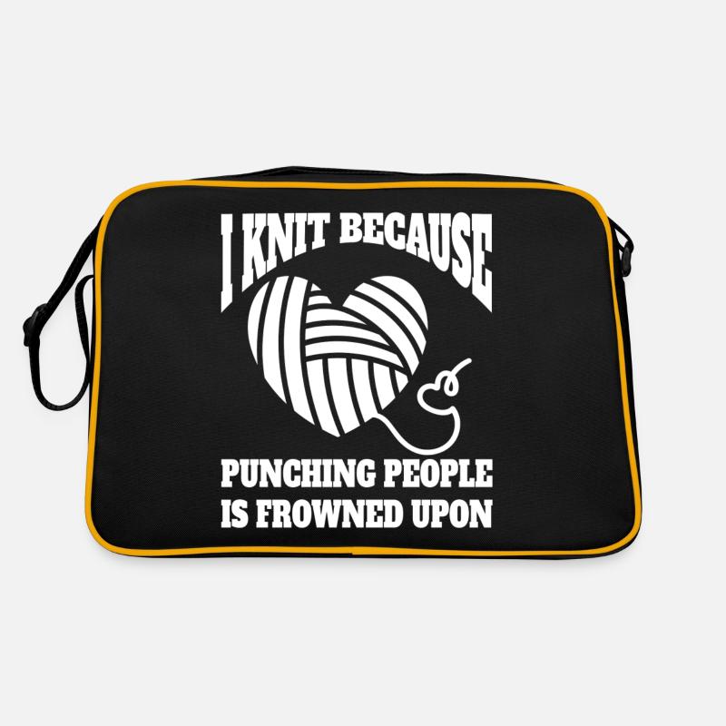 Knitter, Seamstress, Knitting, Tailor, Crochet Retro Bag
