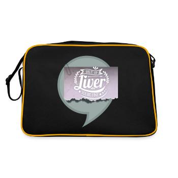 Alcool, Drôle de foie Dicton Buveur De Bière - Sac Retro - noir/or - Dos