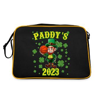 St Patricks Day 2023 Leprechaun Kids Basketball - Sac Retro - noir/or - Dos